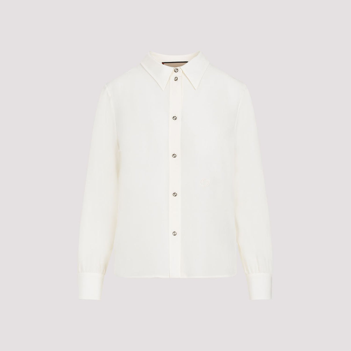 GUCCI Luxurious Silk Top for Women - White Silk Shirt for SS24