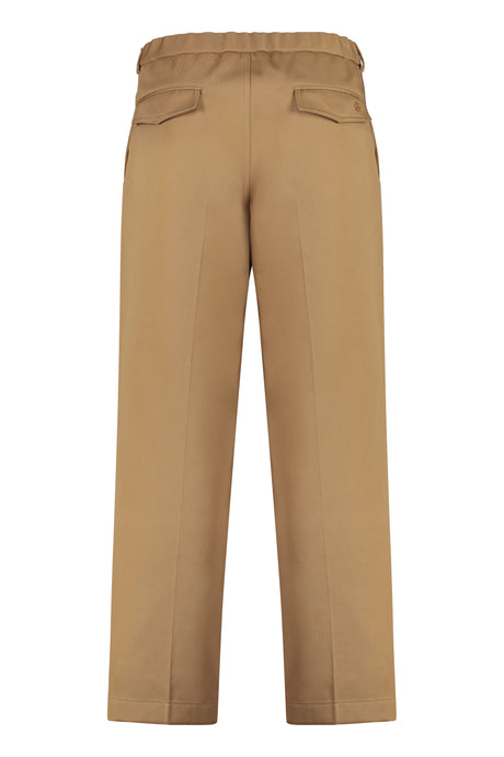 GUCCI Men's Tan Cotton Trousers for Spring/Summer 2024