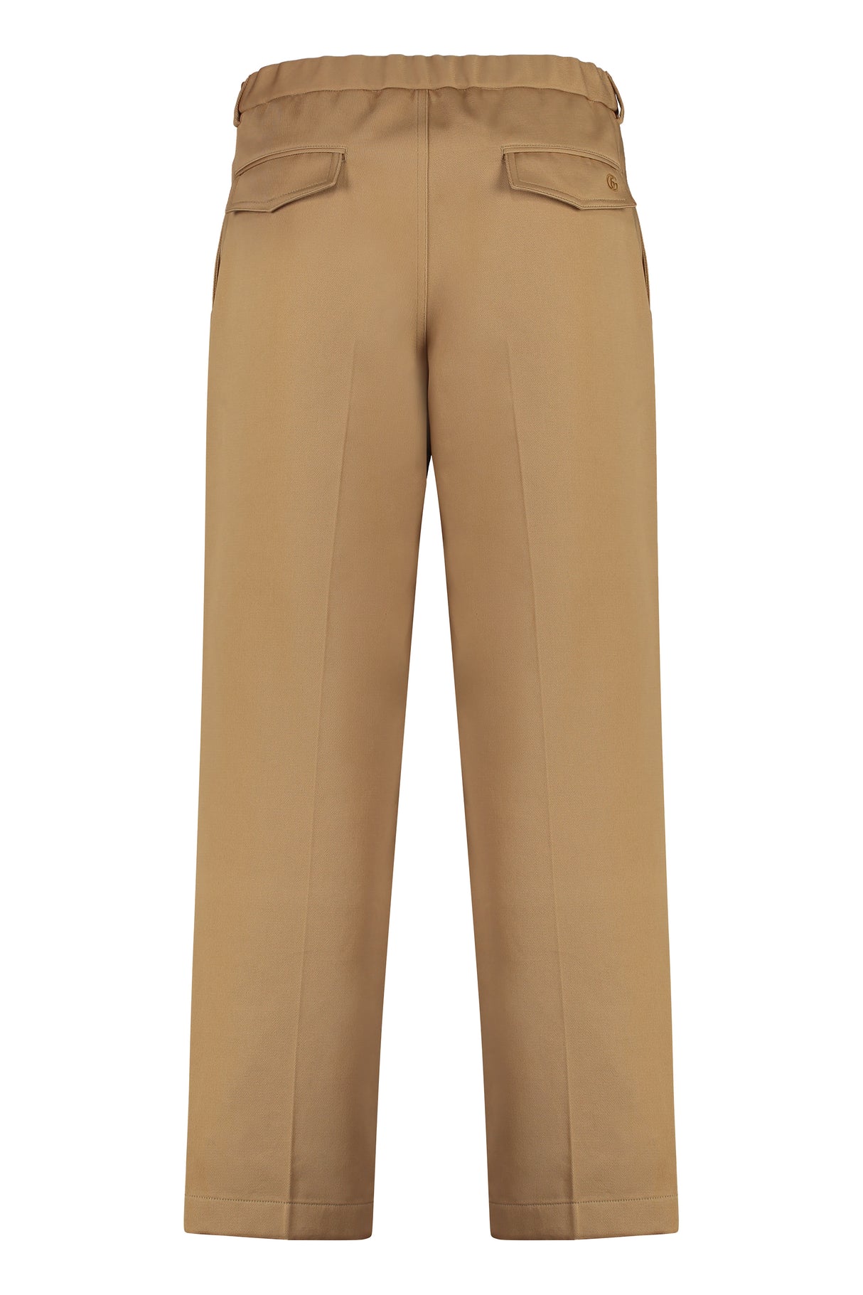 GUCCI Men's Tan Cotton Trousers for SS24