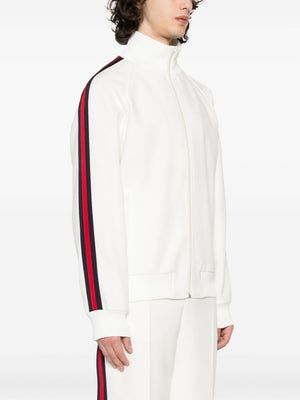 GUCCI Men's Multicolor Web Detail Zipped Jacket for SS24