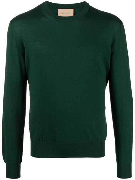 GUCCI Logo-Embroidered Pullover Sweater for Men