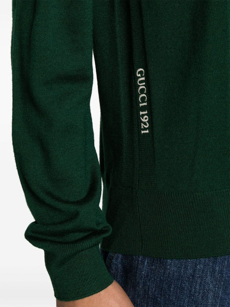 GUCCI Logo-Embroidered Pullover Sweater for Men