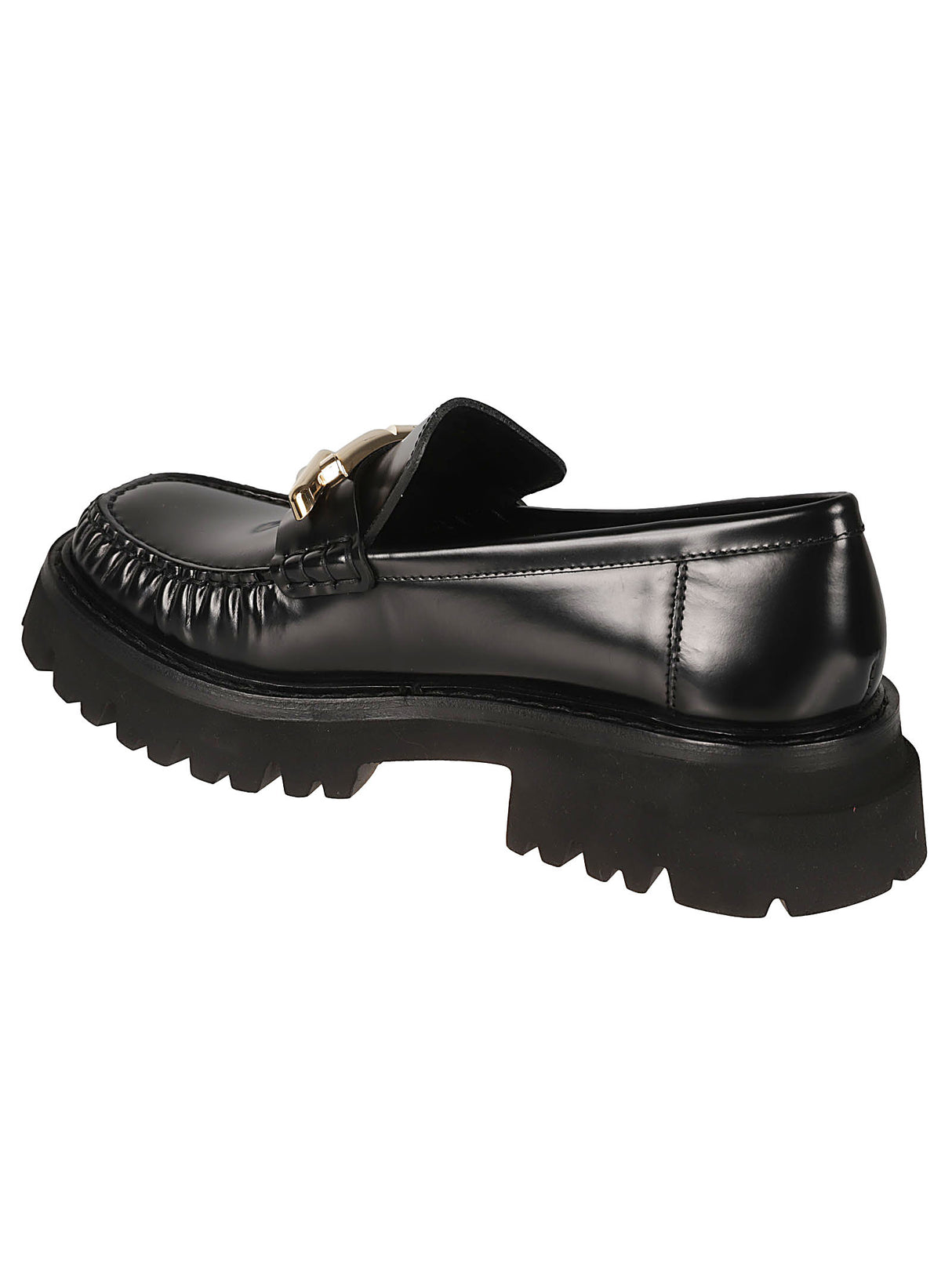 FERRAGAMO Gancini Hook-Buckle Leather Loafers for Women