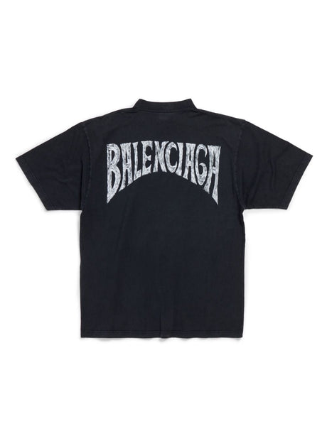 BALENCIAGA Effortless Sophistication: Men's SS24 Cotton Logo T-Shirt