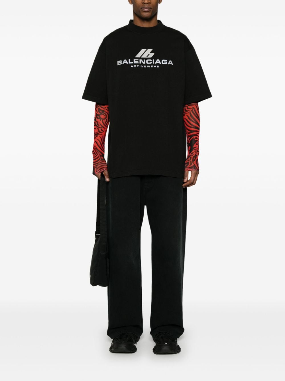 BALENCIAGA Men's Ribbed Cotton T-Shirt - FW24 Edition