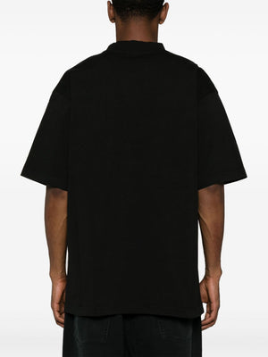 BALENCIAGA Men's Ribbed Cotton T-Shirt - FW24 Edition