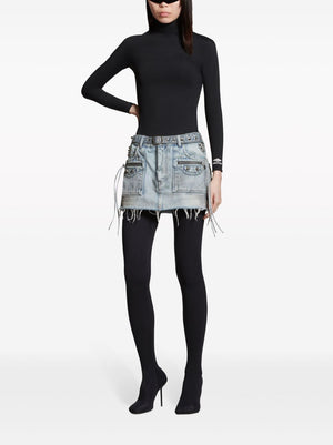 BALENCIAGA Blue Mini Skirt for Women - Fashionable and Stylish 23FW Collection