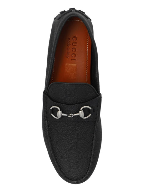 GUCCI Elegant Leather Driver Moccasins