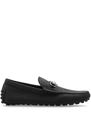 GUCCI Elegant Leather Driver Moccasins