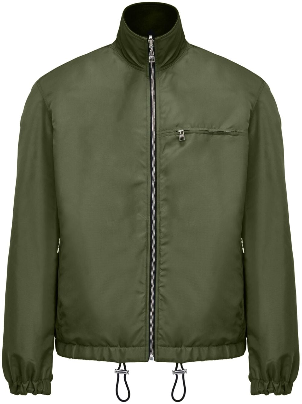 ALEXANDER MCQUEEN Modern Men's Khaki and Black Hybrid Cotton Bomber Jacket for SS24 Season