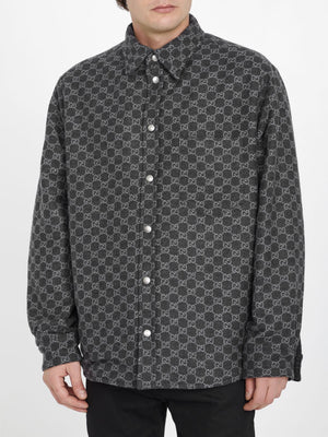 GUCCI Reversible Shirt in Denim and Flannel | Men's SS24 Fashion