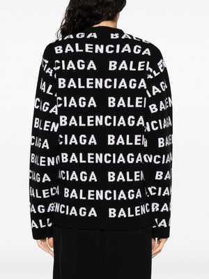 BALENCIAGA Women's Black Knit Sweater - 24SS Collection