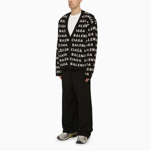 BALENCIAGA Luxurious Logo Pattern Knit Cardigan for Men - SS24