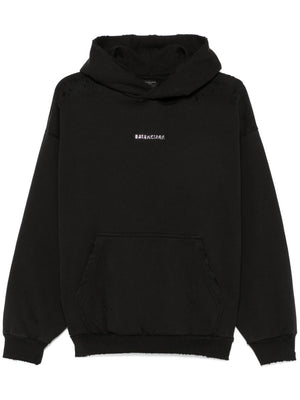 BALENCIAGA Distressed Hooded T-Shirt in Standard Men's Sizing