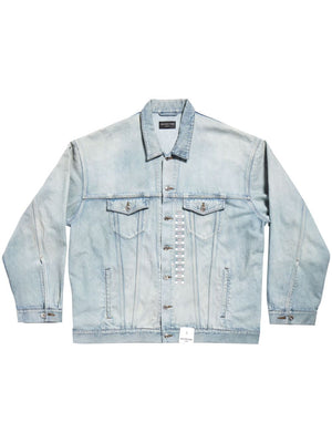 Áo khoác jean màu xanh nhạt cho nam - Thời trang bền vững cho SS24