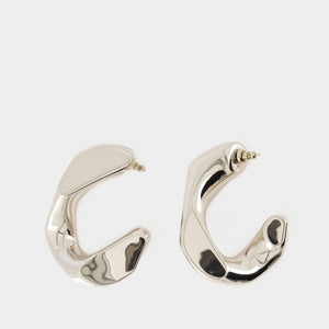 ALEXANDER MCQUEEN Gray Chain Hoop Earrings for Women