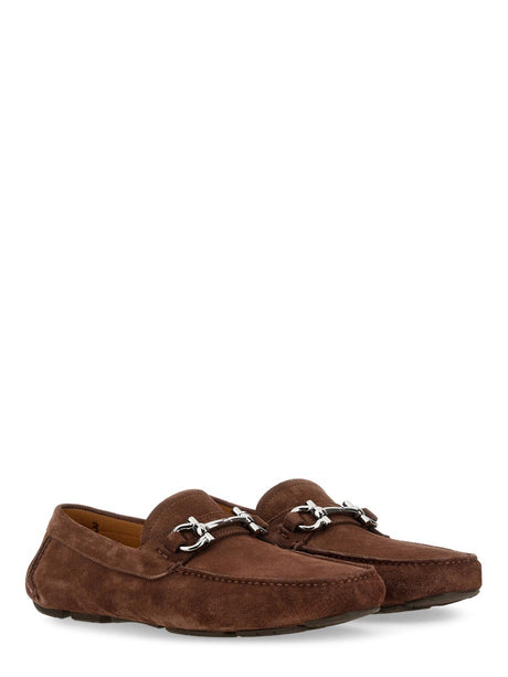 Ferragamo Men's Moccasin with Gancini Hook Detail