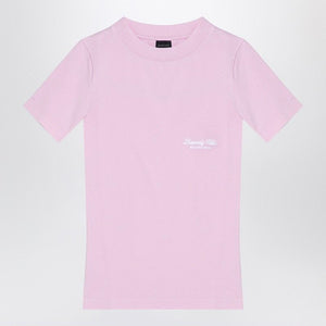 BALENCIAGA Beverly Hills Pink Cotton Crew Neck Tee