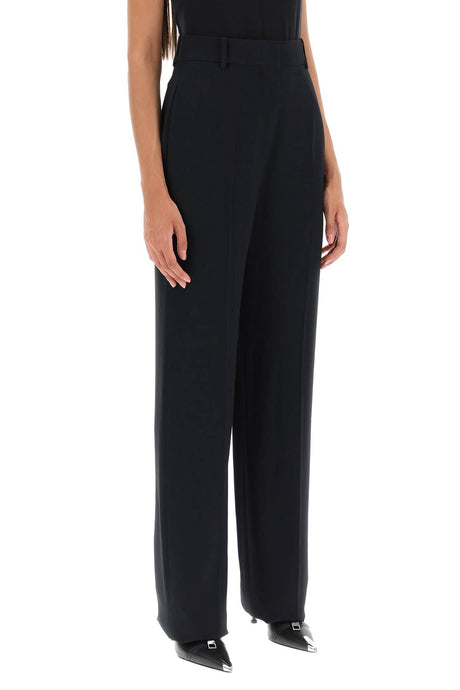 ALEXANDER MCQUEEN High-Waisted Fluid Crepe Trousers for Women - FW23