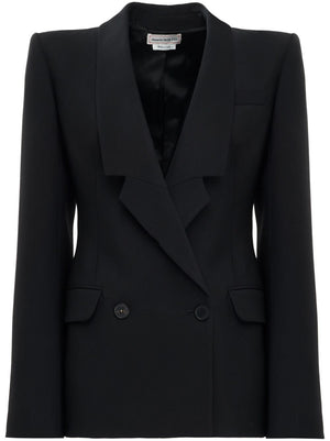 ALEXANDER MCQUEEN Double-Breasted Wool Blazer for Women - FW23 Collection