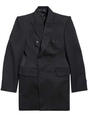 BALENCIAGA 2024 Fashion: Sleek Black Outer Jacket for Women