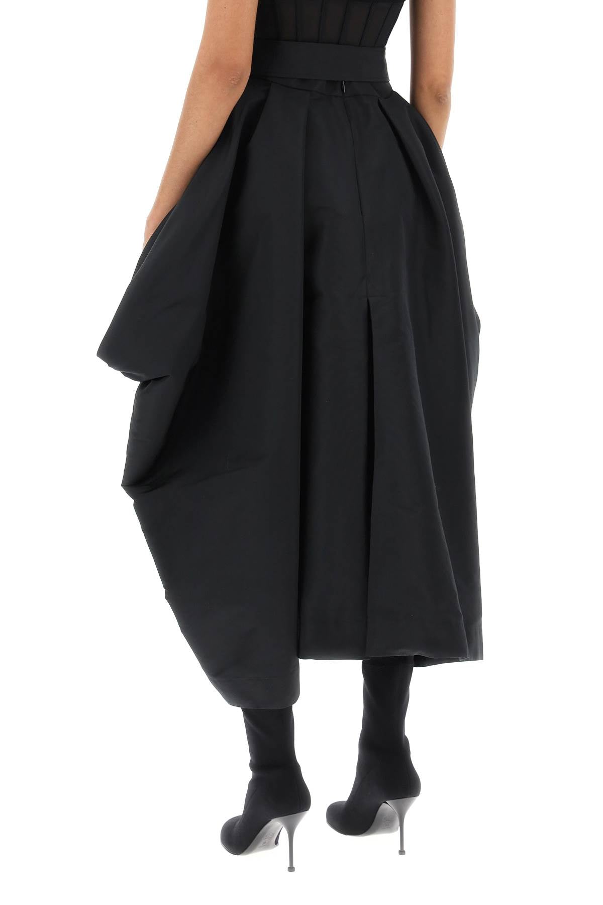 ALEXANDER MCQUEEN Elegant Peg-Top Skirt in Black for Women - FW23