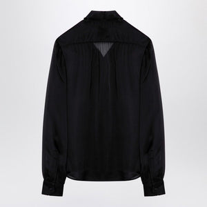 SAINT LAURENT Elegant Silk Shirt with Neck Bow