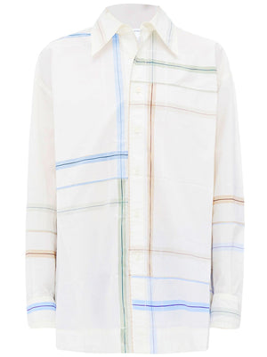 BOTTEGA VENETA Checkered Cotton Shirt for Women - White