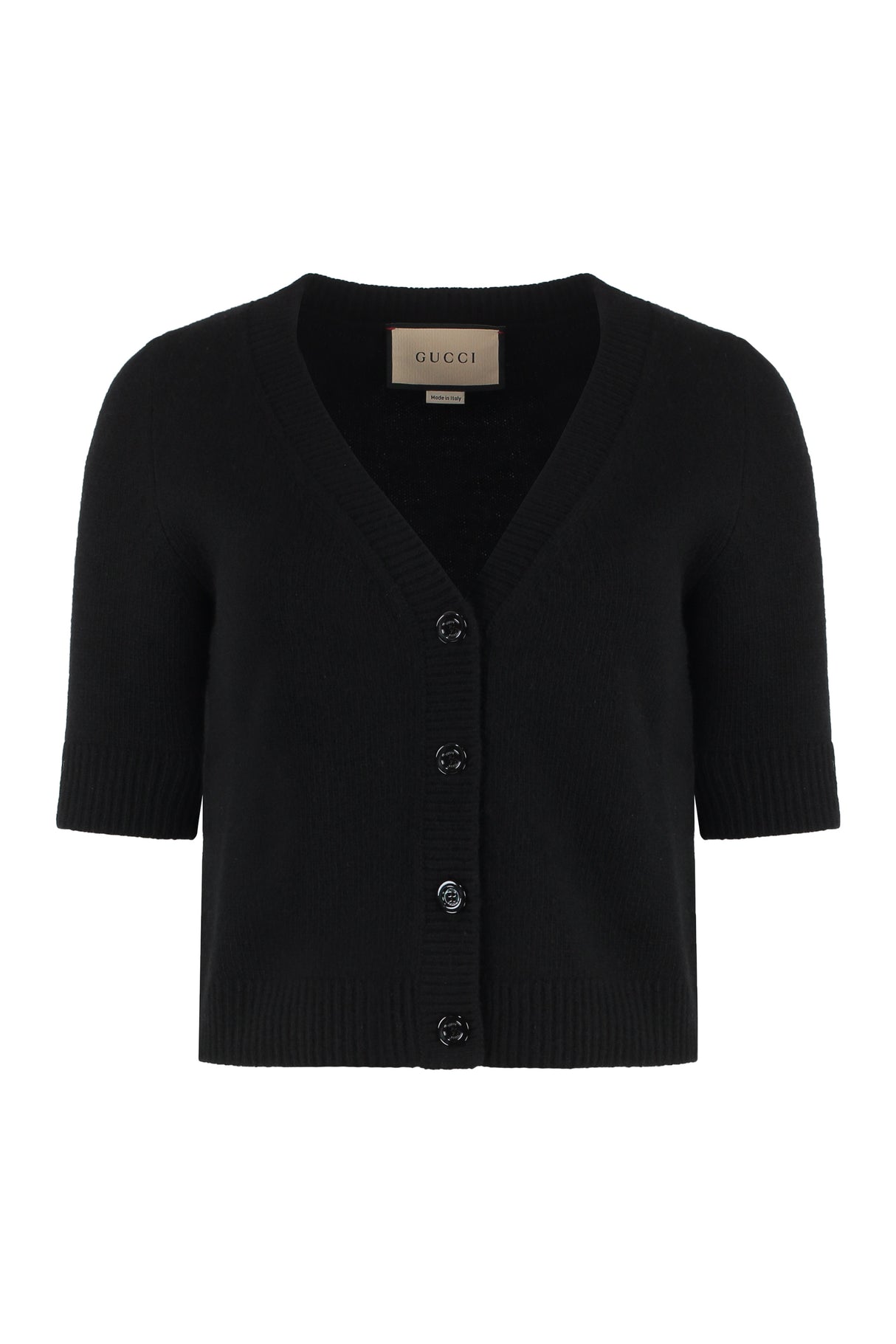 GUCCI Luxurious Black Wool and Cashmere Knit Cardigan for Women