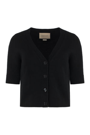 GUCCI Cropped Wool and Cashmere Blend Cardigan