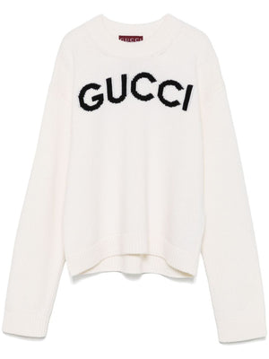 GUCCI Wool Logo Crewneck Sweater - Women’s Medium