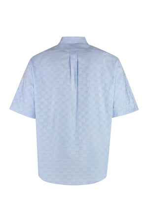 GUCCI Light Blue Cotton Oxford Shirt for Men
