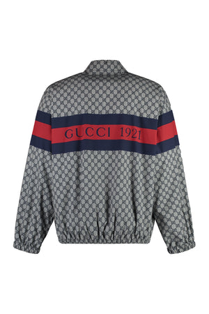 GUCCI Blue Zippered Cotton Jacket for Men - SS24 Collection