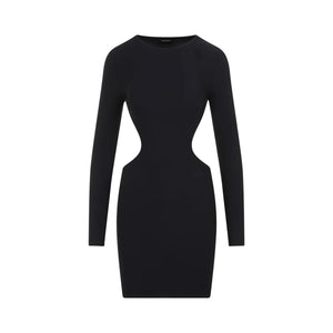 BALENCIAGA Women's Black Cut-Out Mini Dress for SS24