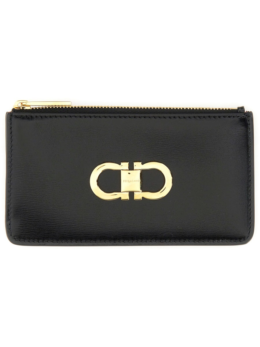 Ferragamo Mini Leather Credit Card Holder