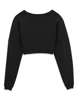 SAINT LAURENT Cropped Cotton Sweatshirt - SS24 Collection