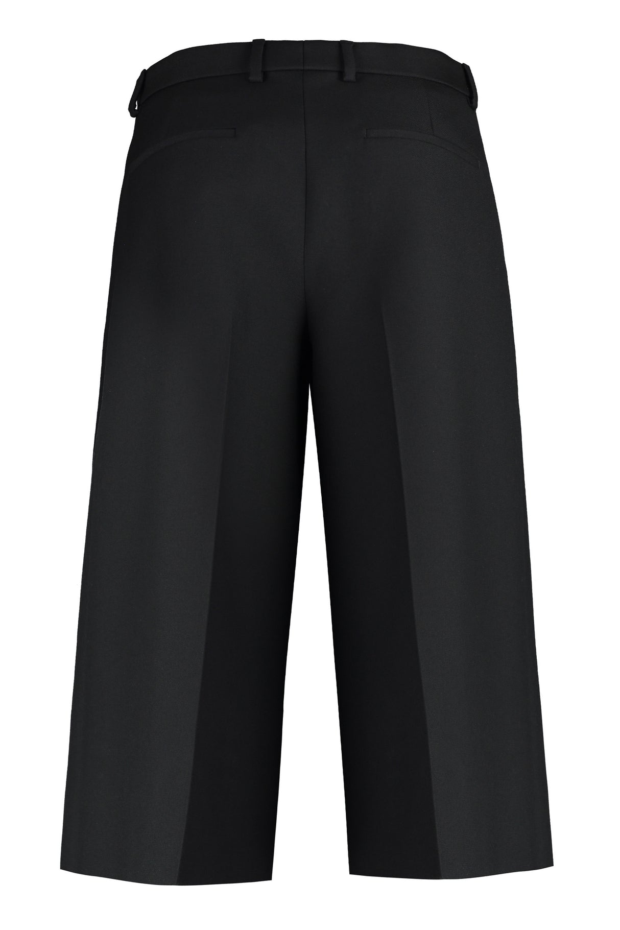 GUCCI Black Wool and Silk Cropped Pants for Men