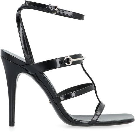 GUCCI White Heeled Leather Sandals for Women