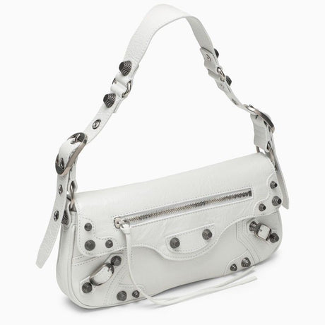 BALENCIAGA Arena Lambskin Shoulder Handbag in White for Women - SS24 Collection