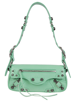 BALENCIAGA Green Leather Crossbody Bag for Women - SS24 Collection