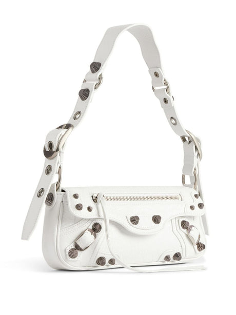 BALENCIAGA White Leather XS Shoulder Handbag for Women - Conscious Collection SS24