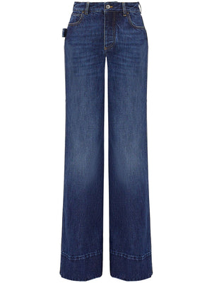 BOTTEGA VENETA High-Waisted Wide-Leg Jeans - Blue