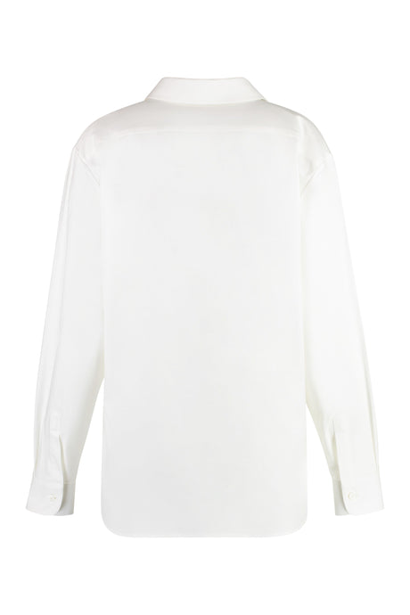 GUCCI White Cotton Shirt with Rounded Hem for Women - SS24 Collection