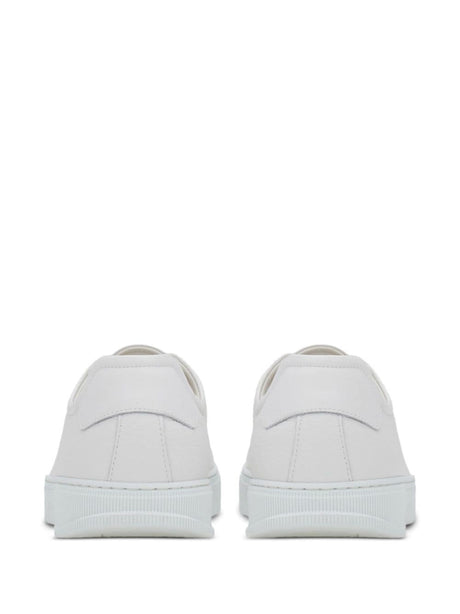 FERRAGAMO Sleek White Leather Sneakers for Men