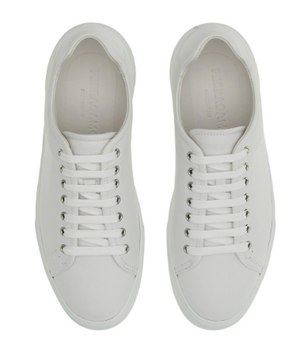 FERRAGAMO Sleek White Leather Sneakers for Men