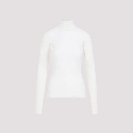 BOTTEGA VENETA White Cotton Top for Women - SS24 Knitwear