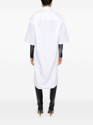 BALENCIAGA White Cocoon Mini Shirt Dress for Women