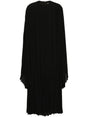 BALENCIAGA Flared Pleated Dress with Long Sleeves