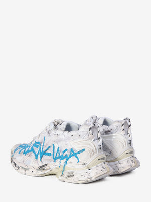 BALENCIAGA Men's Graffiti Print Runner Shoes for SS24