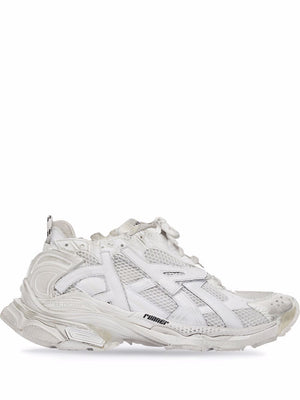 BALENCIAGA Men's White Panelled Sneakers for SS24